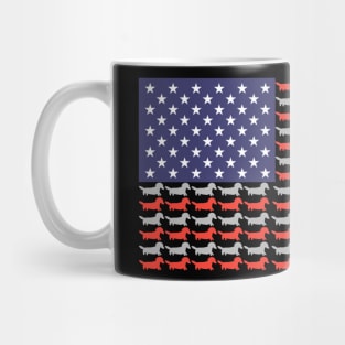 USA Flag With Dachshunds Mug